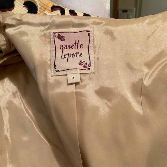 Nanette Lepore leopard jacket size 4 - Picture 5 of 8